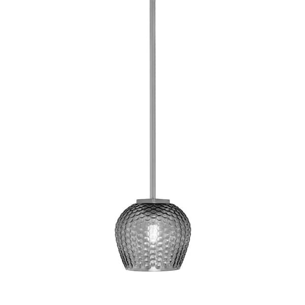 Bridgewater 100-Watt 1-Light Graphite Shaded Pendant Light with 6 in ...