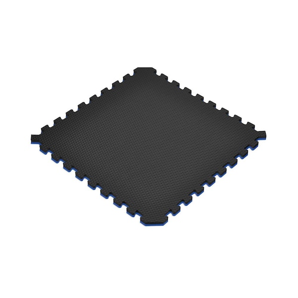 Norsk Dazzling Blue/Black 24 in. x 24 in. EVA Foam Truly Reversible Sport MMA Interlocking Tile (28-Tile) Norsk Dazzling Blue/Black 24 in. x 24 in. EVA Foam Truly Reversible Sport MMA Interlocking Tile (28-Tile)
