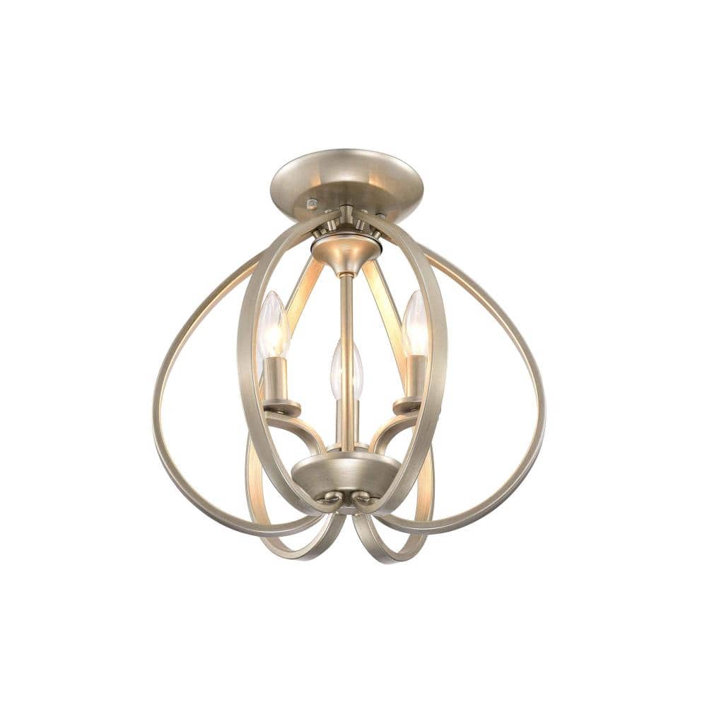 May 3-light Sleek Curves Cradling Brushed Champagne Flush Mount price history on PriceWatchPro