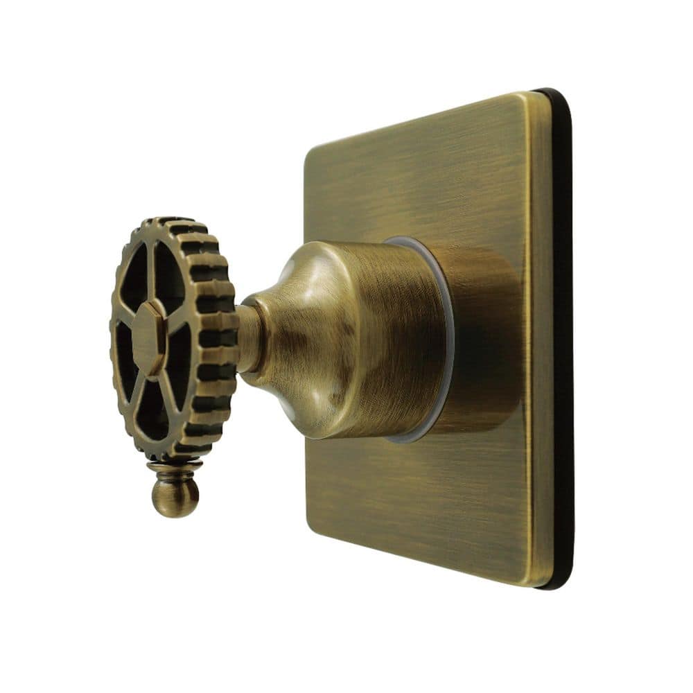 Fuller 3/4 in. Single-Handle 1-Hole Wall Mount 6-Way Diverter Valve with Trim Kit in Antique Brass price history on PriceWatchPro