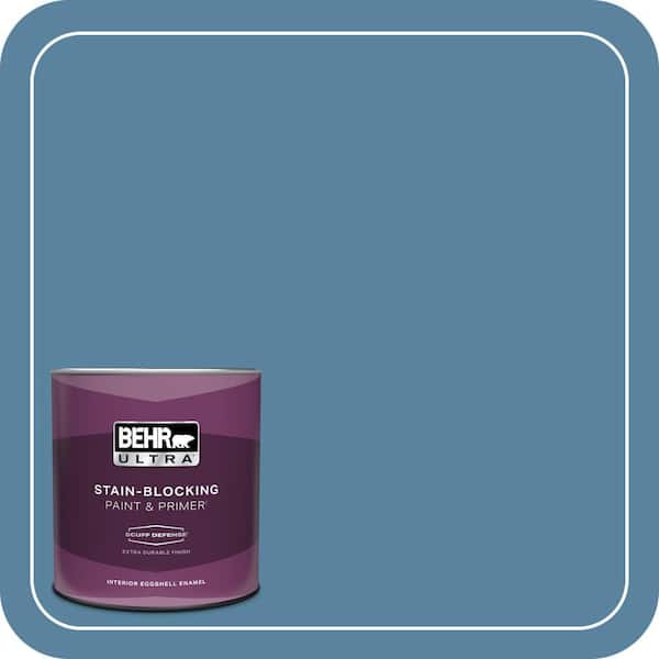 BEHR ULTRA 1 qt. #BIC-38 Honest Blue Extra Durable Eggshell Enamel Interior Paint & Primer