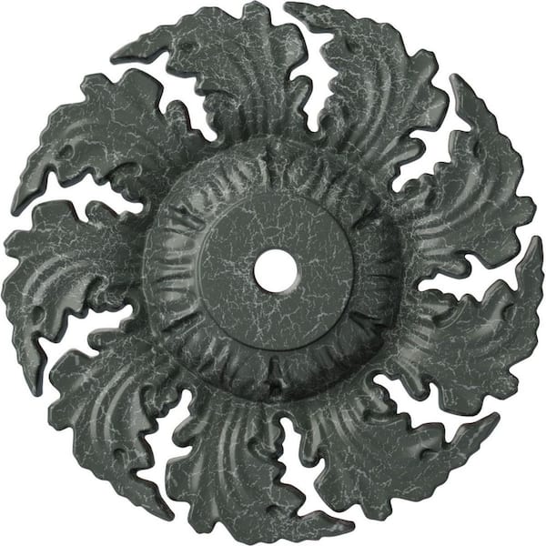 Ekena Millwork 2-1/4" x 14-5/8" x 14-5/8" Polyurethane Needham Ceiling Medallion, Athenian Green Crackle