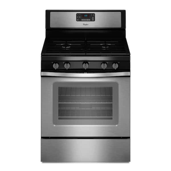 Whirlpool 5.0 cu. ft. Gas Range with Self-Cleaning Convection Oven in Stainless Steel