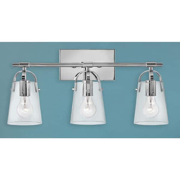 HINKLEY Foster 22.75 in. 3-Light Chrome Vanity Light