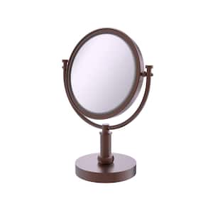 8 in. Vanity Top Makeup Mirror 4X Magnification in Antique Copper