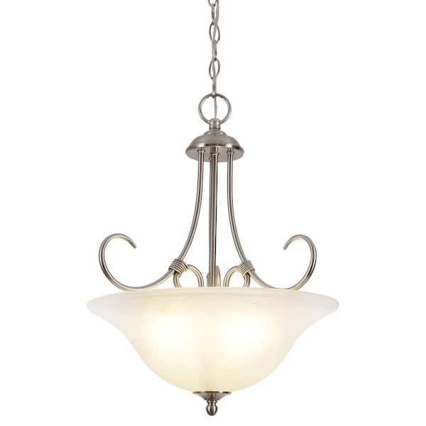 Design House Willowdale 21 in. 1 light Pendant Light in Satin Nickel