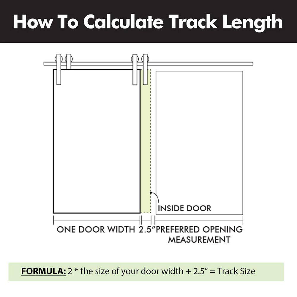 Rustic Black Double Bypass Sliding Barn Door Hardware Kit