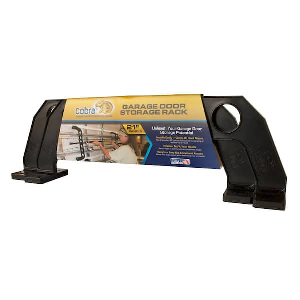 Cobra 6 Item 21 in. Black Garage Door Storage Rack
