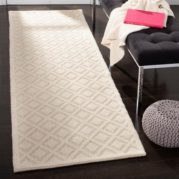 Vermont 2 ft. x 14 ft. Ivory Geometric Runner Rug