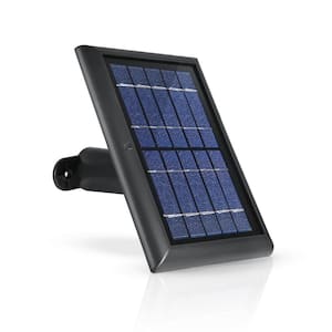 Solar Panel Compatible with Spotlight Cam Battery and All-New Stick Up Cam Battery - 2W 5V Charging (1-Pack, Black)