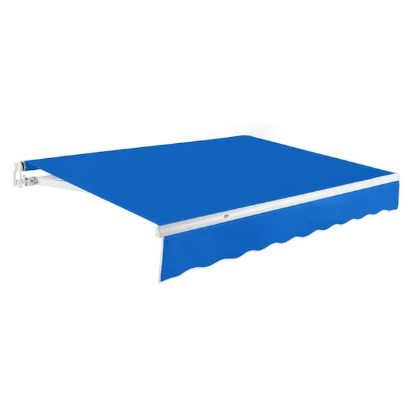 AWNTECH 12 ft. Maui Manual Patio Retractable Awning (120 in. Projection) Bright Blue