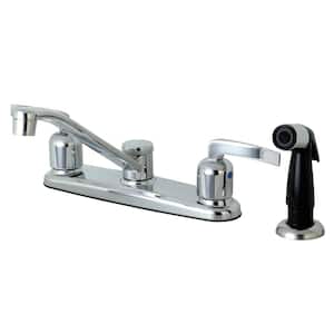 Centurion 2-Handle Standard Kitchen Faucet and Sprayer in Polished Chrome