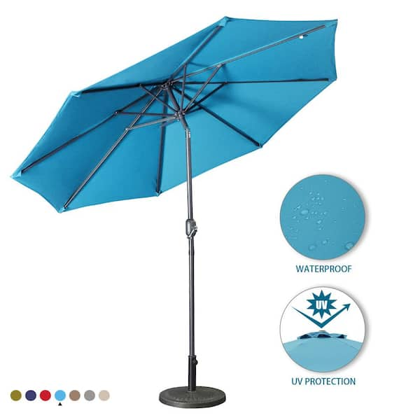 light blue patio umbrella