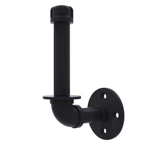 Pipeline Collection Upright Wall-Mount Toilet Paper Holder in Matte Black