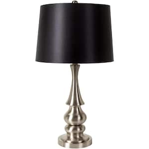 Haines 28 in. Silver Indoor Table Lamp