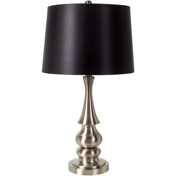 Livabliss Haines 28 in. Silver Indoor Table Lamp