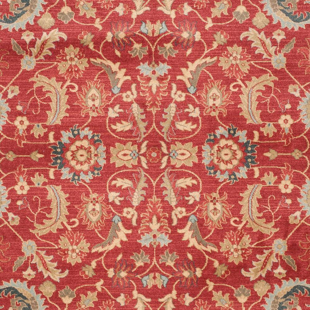 Elegant Red Synthetic 8' x 11' Traditional Persian Area Rug