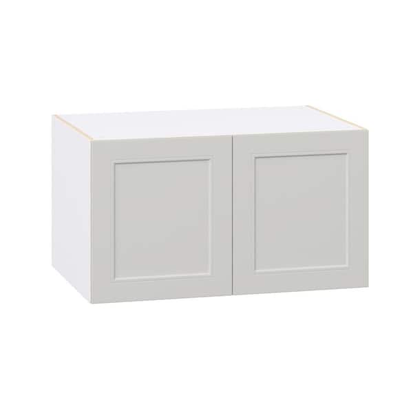 J COLLECTION Galveston 36 in. W x 24 in. D x 20 in. H Assembled Shaker Wall Bridge Kitchen Cabinet in Light Grey