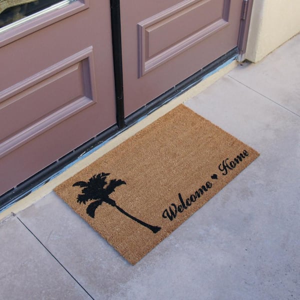 Rubber-Cal Return to Relaxation Beach Themed Welcome Home Mat 15mm 18 inch x 30 inch