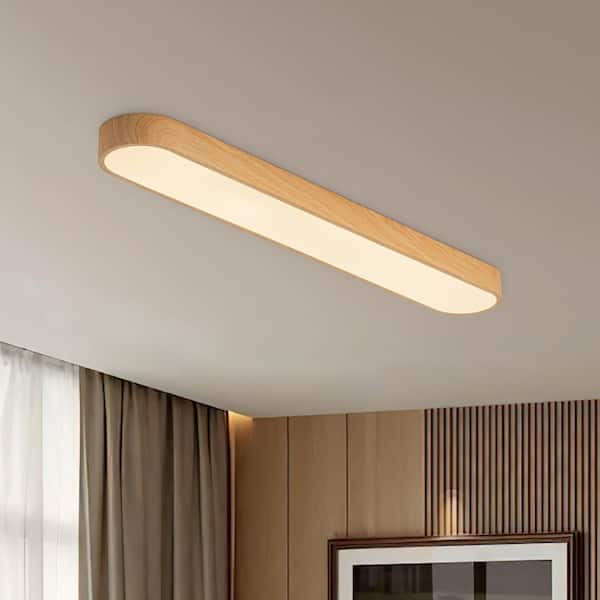 Y'INSP 5.51 In. 41-Watt Modern Integrated LED Flush Mount with White Acrylic Shade Minimalist Modern Dimmable LED Ceiling Light