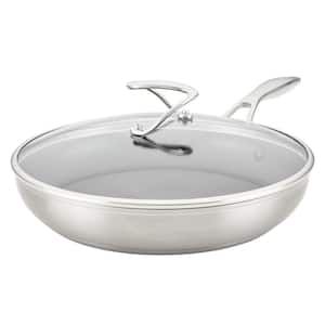 12 in. Stainless Steel Frying Pan with Lid