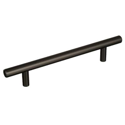 Bar Pulls 5-1/16 in. (128mm) Modern Black Bronze Bar Cabinet Pull