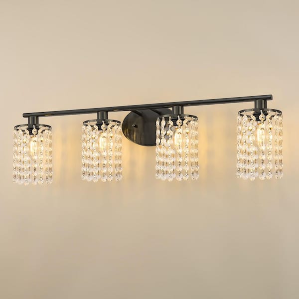 Have a question about YANSUN 32 in. 4-Lights Black Crystal