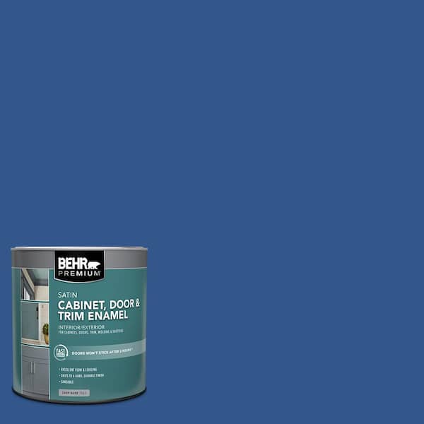 BEHR PREMIUM 1 qt. #PPU15-03 Dark Cobalt Blue Satin Enamel