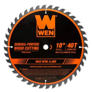 10 in. 40-Tooth Carbide-Tipped Professional Woodworking Saw Blade for Miter Saws and Table Saws