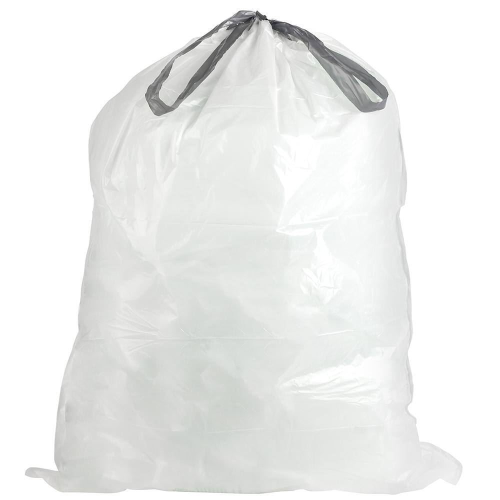 Plasticplace Müllbeutel Mit Kordelzug – 4–6 Gallon, Weiß, 200 Stück, Für Auto & Kleine Mülleimer