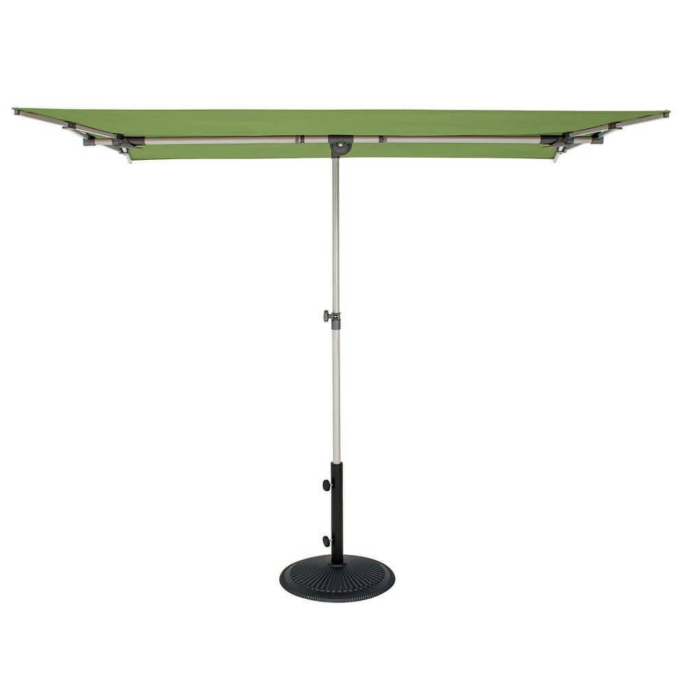 Capri 4.95 ft. x 6.93 ft. Aluminum Frame Rectangle Patio Umbrella with Tilt and Protective Cover in Green for Balcony price history on PriceWatchPro