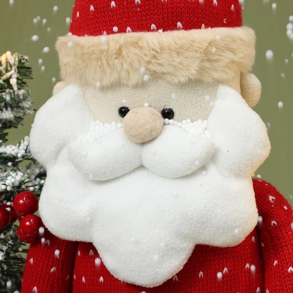 LuxenHome 31.49 in. H Animated Musical Snowing Christmas Trees and