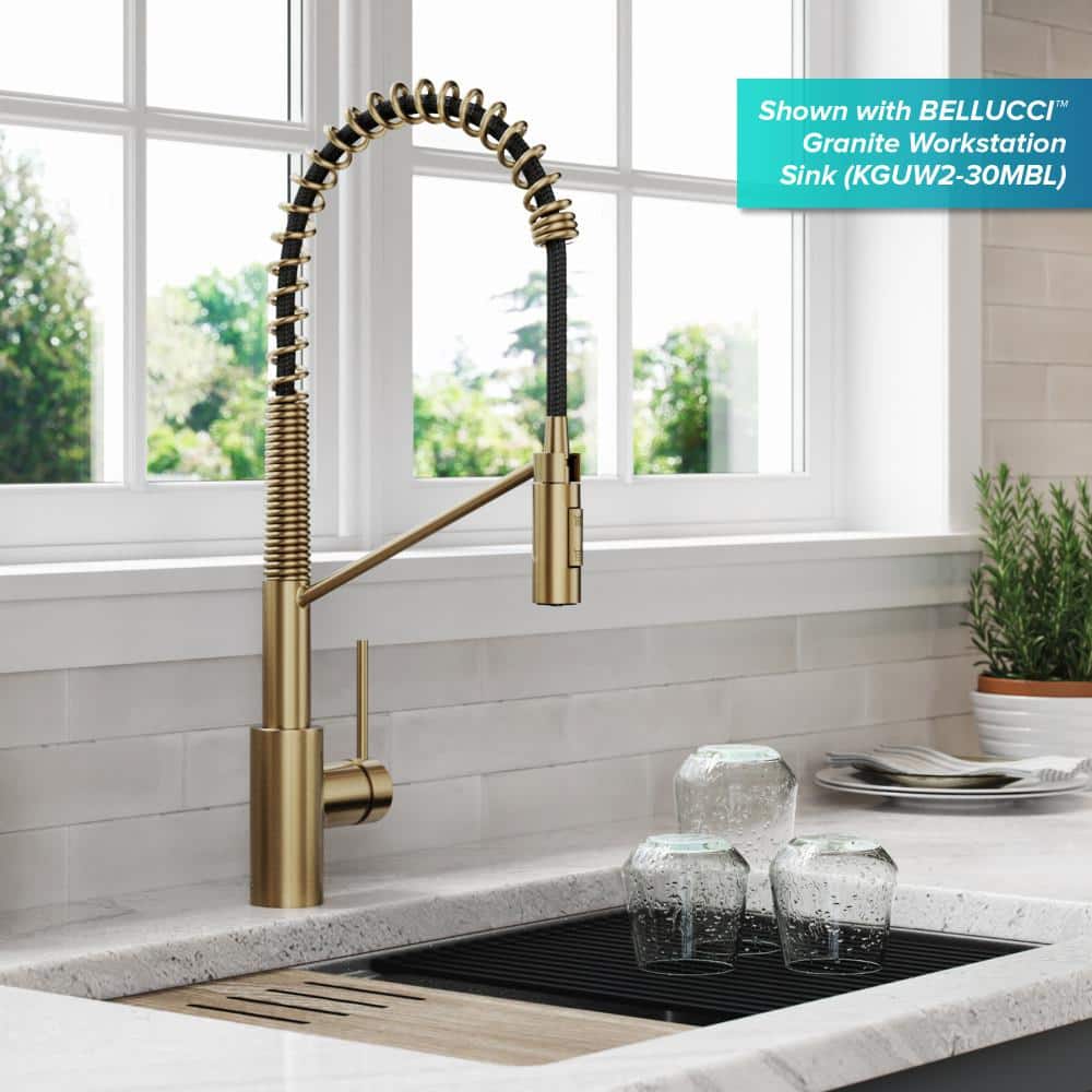 Antique Bronze Commercial Style Pull-Down Kitchen Faucet