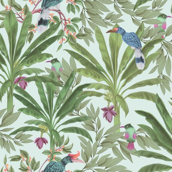 ESTA Home Carola Green Jungle Tropics Wallpaper Sample