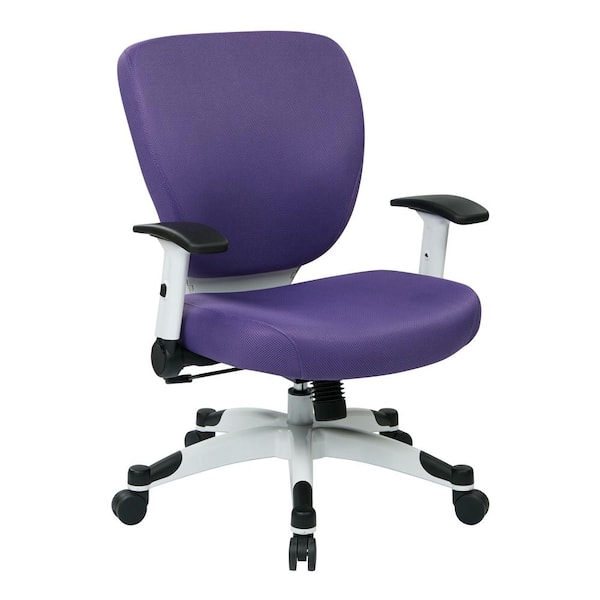 Office Star Products SPACE Seating Mesh Adjustable Height Cushioned Swivel Tilt Ergonomic Managers Chair in Red with Adjustable Arms
