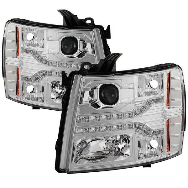 Chevy Silverado 1500 07-13 / 2500HD/3500HD 07-14 Version 2 Projector  Headlights - LED DRL - Chrome