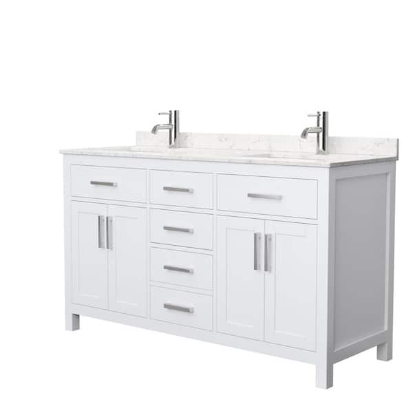 Wyndham Collection Beckett 60 in. W x 22 in. D Double Bath Vanity