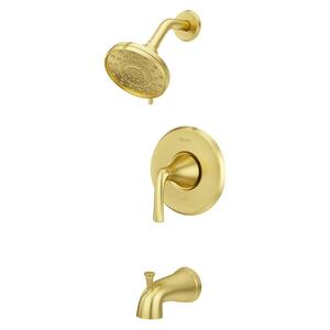 Ladera Single Handle 3-Spray Tub and Shower Faucet 1.8 GPM in. Brushed Gold (Valve Included)