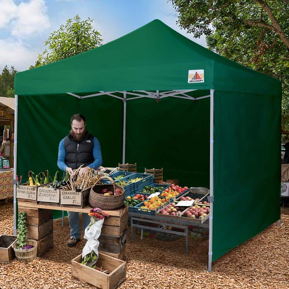 ABCCANOPY 10 ft. x 10 ft. Green Commercial Instant Shade Metal Pop
