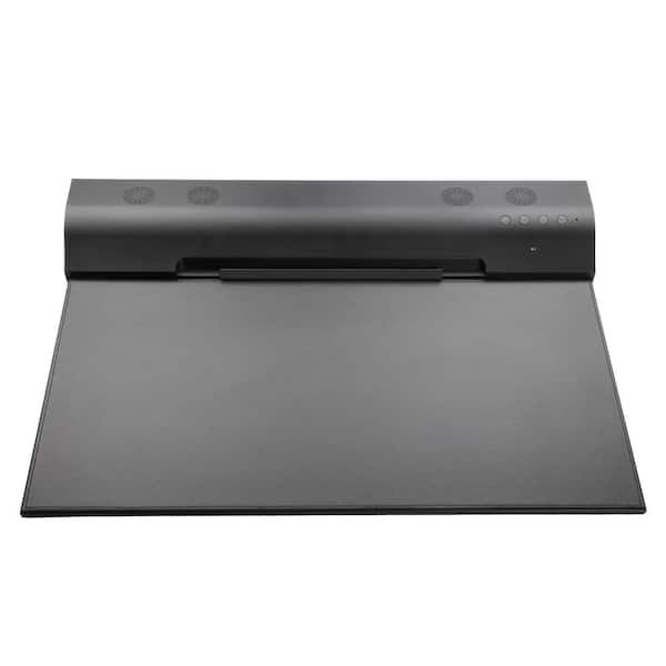 On My Desk OMD, 19 in. x 24 in. 'Sound Bounce' Desk Pad with 4-Built-In Speakers Bluetooth Speakers in Black
