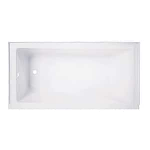 Carisa 5 ft. Acrylic Rectangular Drop-in Left-Hand Drain Bathtub in White