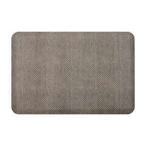 Sole Comfort Velvet Diamonds 22 in. x 32 in. Grey Anti-Fatigue Comfort Mat