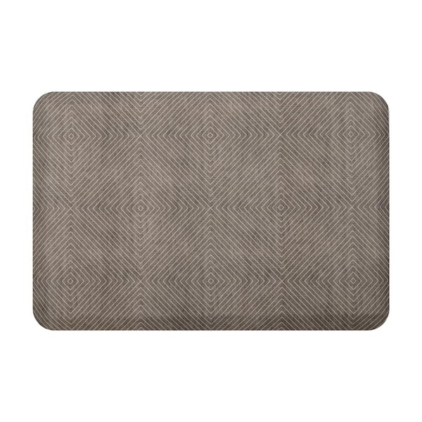 Bungalow Flooring Sole Comfort Velvet Diamonds 22 in. x 32 in. Grey Anti-Fatigue Comfort Mat