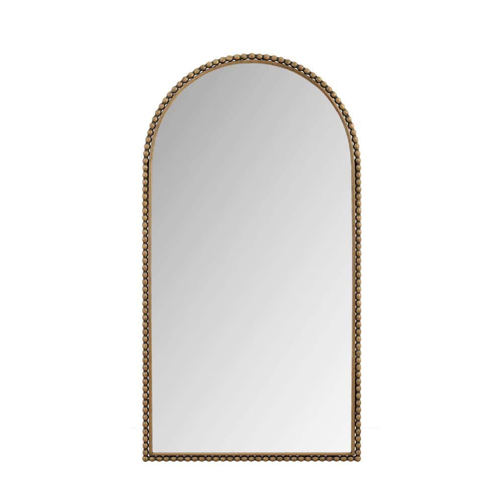 Gold 36 in. W x 66 in. H Arch Retro Full Length Mirror with