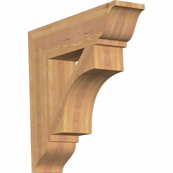 Ekena Millwork 5.5 in. x 24 in. x 24 in. Western Red Cedar Westlake Traditional Smooth Corbel