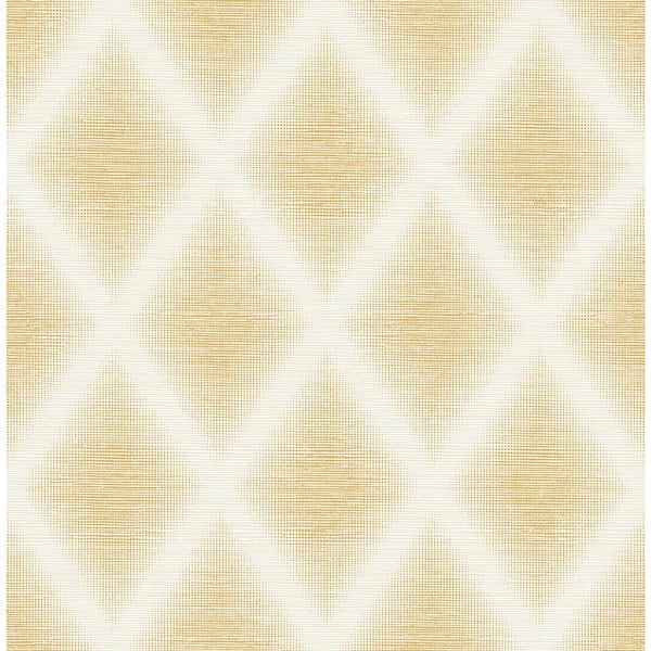 A-Street Prints Kirana Mustard Diamond Strippable Wallpaper (Covers 56.4 sq. ft.)