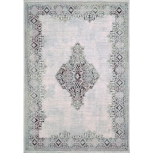 Carson Ivory/Black 2 ft. 3 in. X 7 ft. 7 in. Oriental Indoor Area Rug