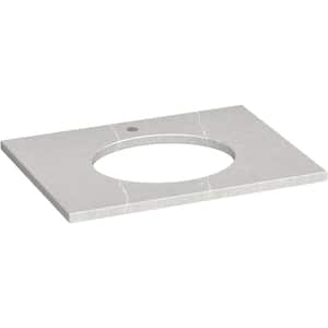 Silestone 31 in. W x 22.4375 in. D Quartz Oval Cutout with Vanity Top in Eternal Serena
