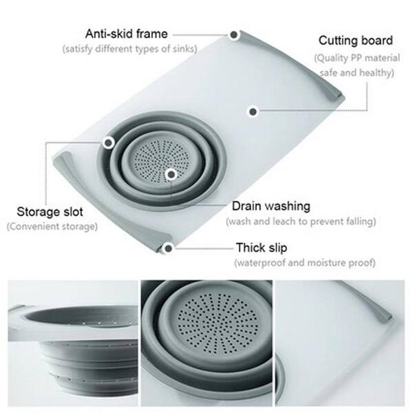 eModernDecor - Topmount Drop-In 18G Stainless Steel 33 in. x 22 in. 4-Faucet Hole Single Bowl Kitchen Sink with Colander and Strainer