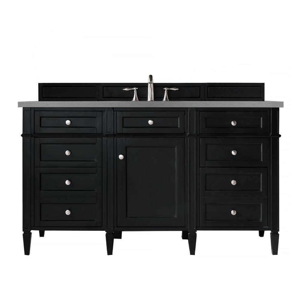 Brittany 60 in. W x 23.5 in.D x 34 in. H Single Bath Vanity in Black Onyx w